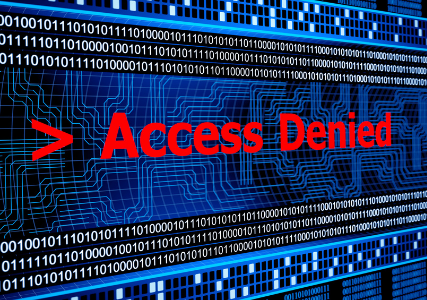 Access denied, error code