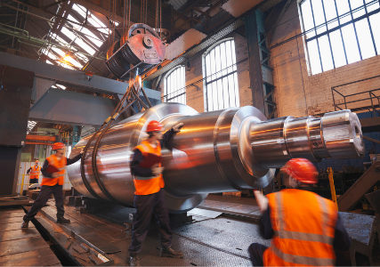 Engineers With Finished Steel Product