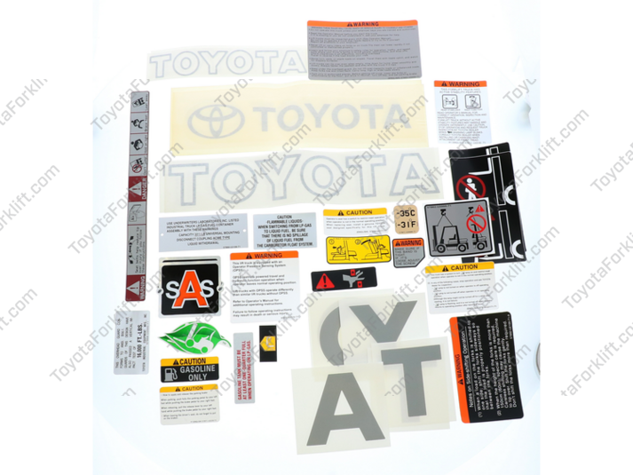Decal Kit (X800, LPS) | Part # 04098-U5729-71 | Toyota Forklift