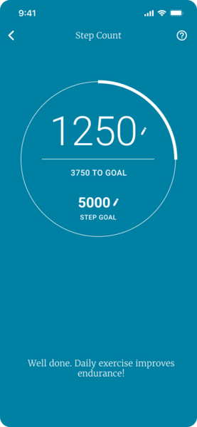 A screenshot of configuring daily step goal