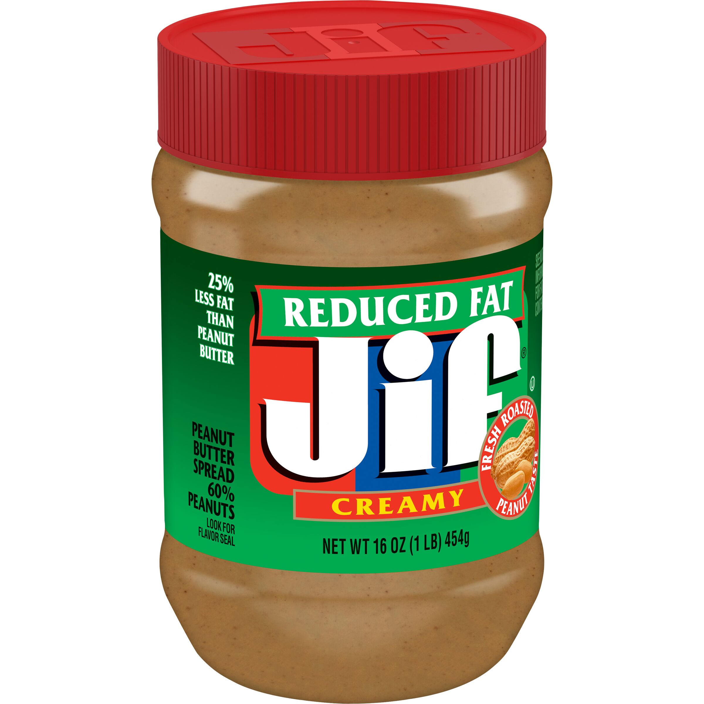 Jif® Reduced Fat Creamy Peanut Butter Spread Contains 60 Peanuts